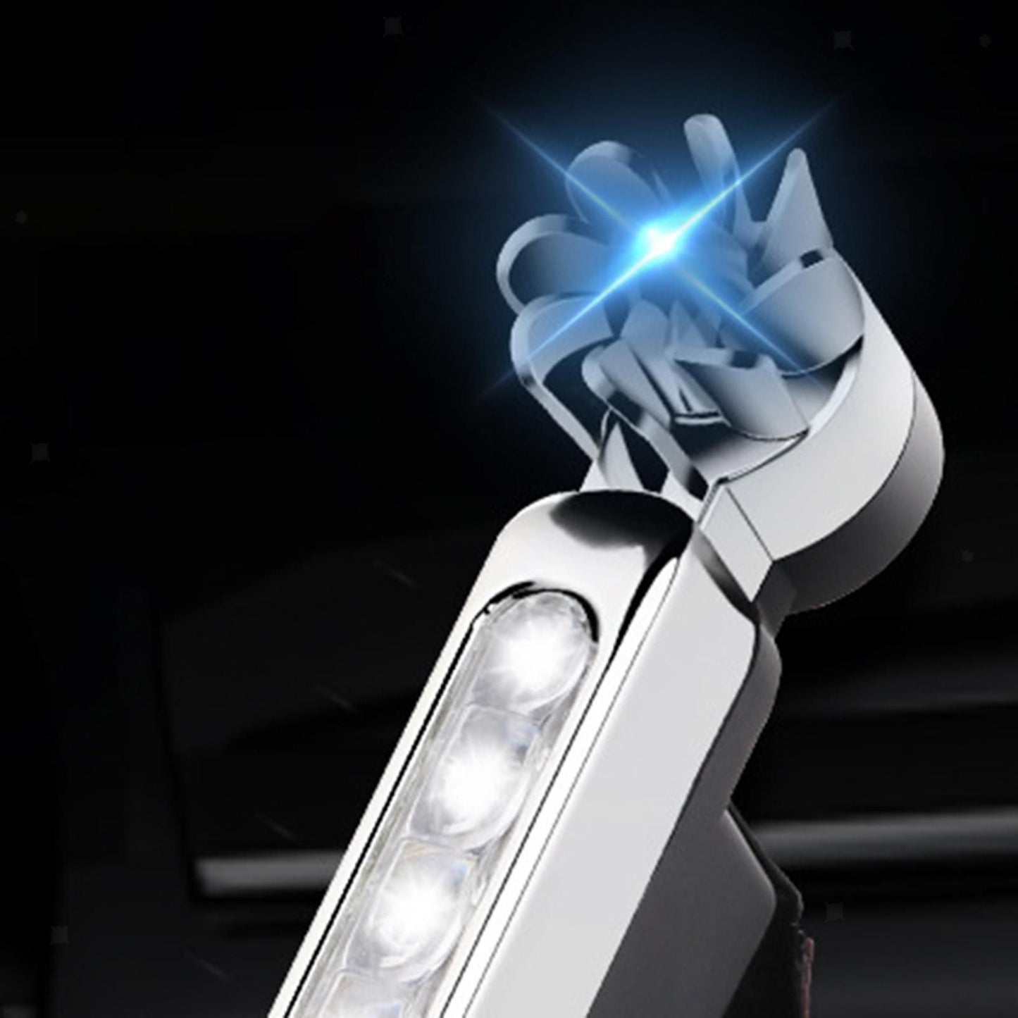 2 Pieces Car Wind Powered Light Abs Daytime Running Light for Cars Auto White