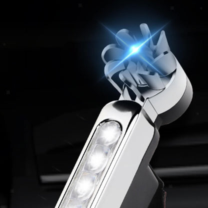 2 Pieces Car Wind Powered Light Abs Daytime Running Light for Cars Auto White