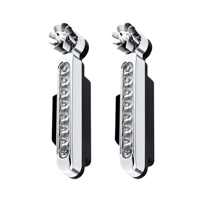 2 Pieces Car Wind Powered Light Abs Daytime Running Light for Cars Auto White