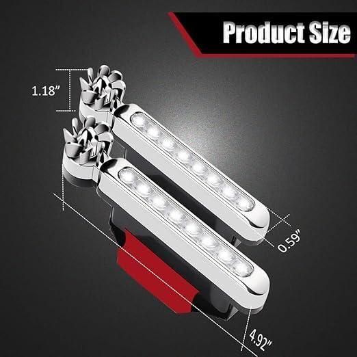 2 Pieces Car Wind Powered Light Abs Daytime Running Light for Cars Auto White
