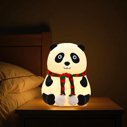 Silicone Panda Touch LED Lamp Night Light Lamp for Kids Gifts for Teen Girls Boys Night Light Lamp Cute Room Decor Gifts for Girlfriends Item Birthday Gift for Girls/Boys, Colour Changing