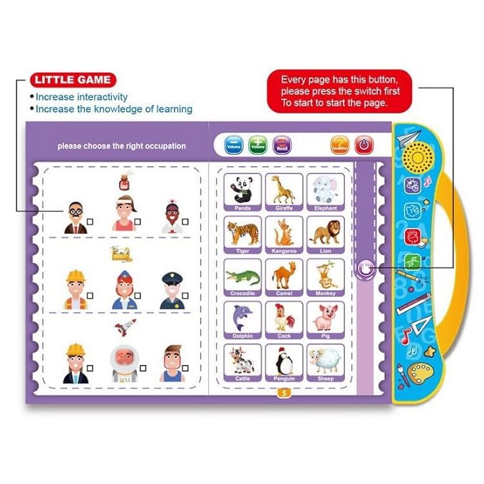 Intelligence Book | Interactive Book - Musical English Educational Phonetic Learning Book