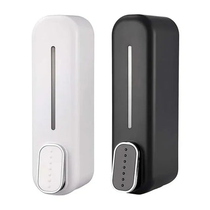 Wall Mount Hand Liquid Shampoo Shower Gel Dispenser for Hotel Bathroom White