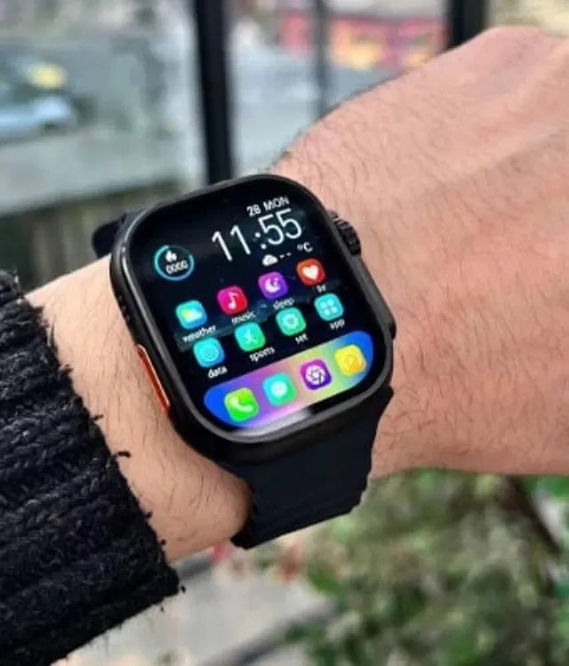 Smart T800 Ultra Smart Watch 1.99" Series 8 HD Display - Campatible for IOS & Android -Bluetooth Call, Fitness Tracker, Voice Assistance|Orange